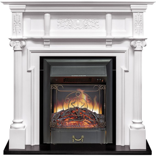 Royal Flame Oxford - Белый с очагом Majestic FX Black