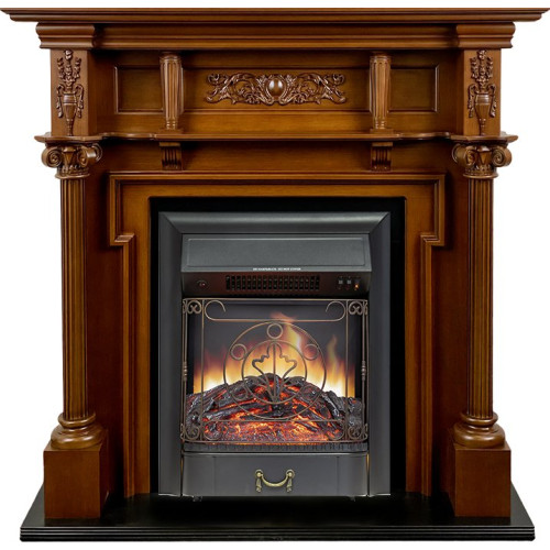 Royal Flame Oxford - Орех с очагом Majestic FX Black