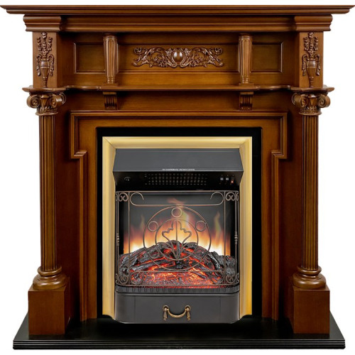 Royal Flame Oxford - Орех с очагом Majestic FX Brass