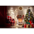 Royal Flame Pierre - Темный дуб / Белый (Высота 1015мм) с очагом Dioramic 28 LED FX