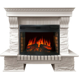 Royal Flame Pierre Luxe Белый / Сланец белый с очагом Dioramic 25 LED FX