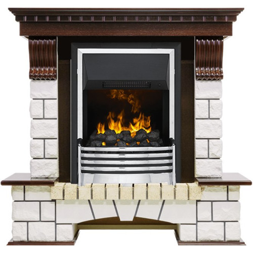 Dimplex Pierre Luxe угловой - Темный дуб / Белый (Высота 1020мм) с очагом Flagstaff