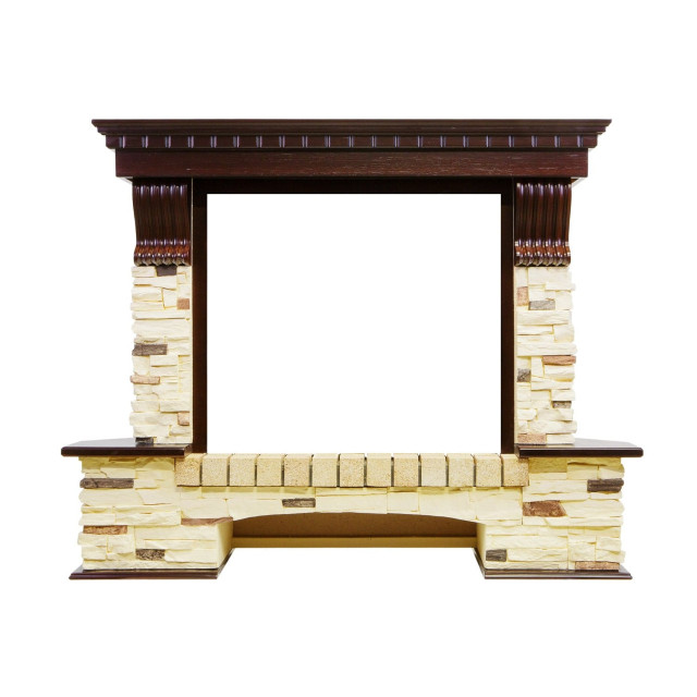 Dimplex Pierre Luxe угловой - Темный дуб / Сланец (Высота 1000мм) с очагом Symphony 26 DF2608-INT