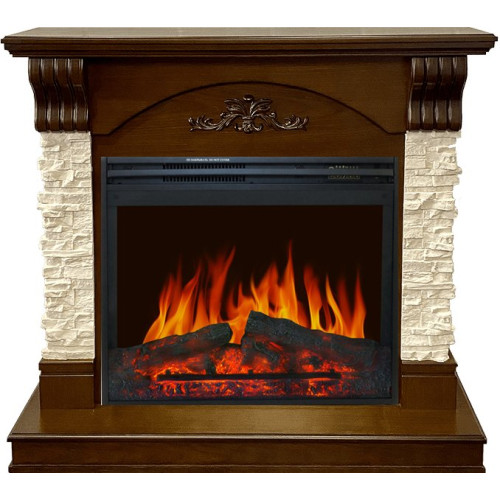 Royal Flame Prague - Сланец бежевый / Темный дуб с очагом Jupiter FX New