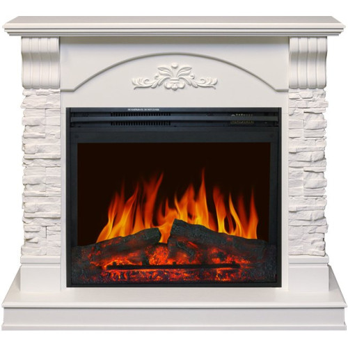 Royal Flame Prague - Сланец белый / Белый с очагом Jupiter FX New