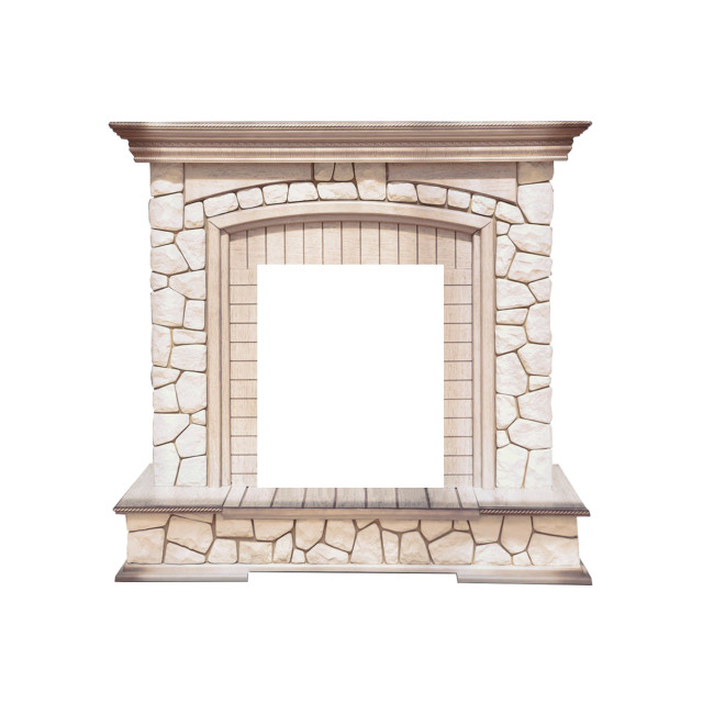 Dimplex Preston - Белый/Слоновая кость с патиной с очагом Atherton