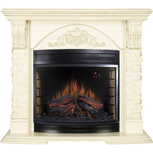 Royal Flame Rimini - Слоновая кость с патиной с очагом Dioramic 28 LED FX