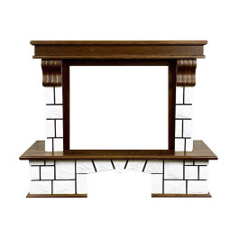 Royal Flame Porto (Разборный) - Орех/Белый камень