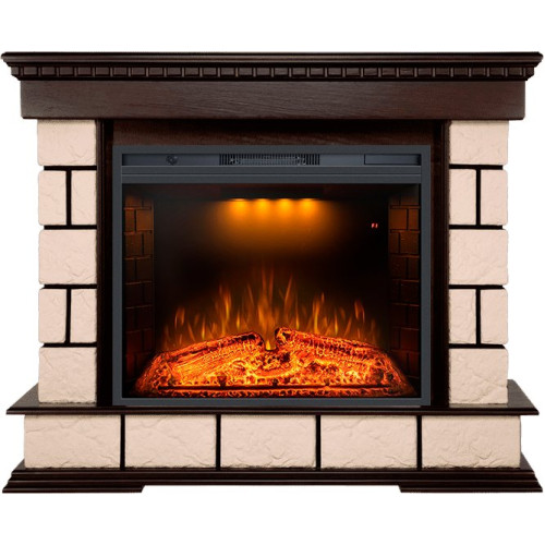 Royal Flame Shateau - Темный дуб с очагом Emerald 28