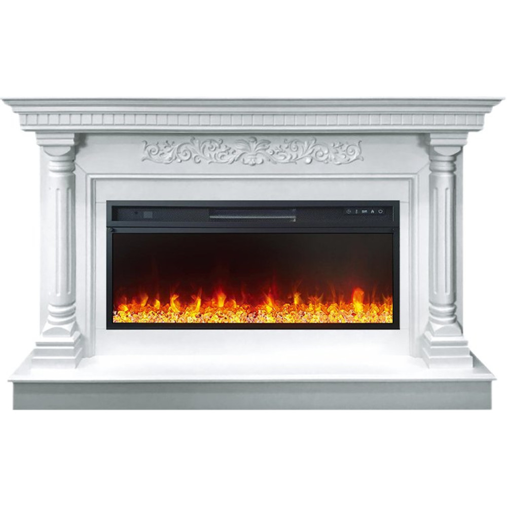 Royal Flame Sicilia - Белый (Ширина 1530мм) с очагом Vision 42 LED