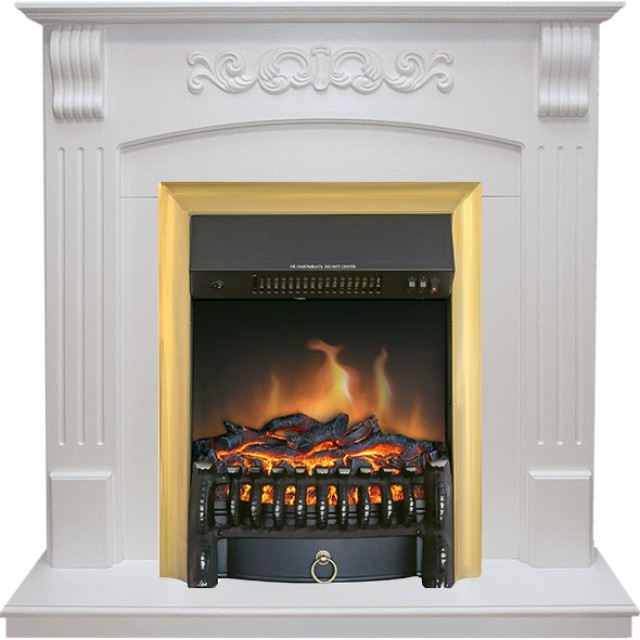 Royal Flame Sorrento - Белый дуб с очагом Fobos FX Brass