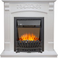 Royal Flame Sorrento угловой - Белый дуб с очагом Aspen Black