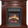 Royal Flame Sorrento угловой - Орех с очагом Majestic FX Black