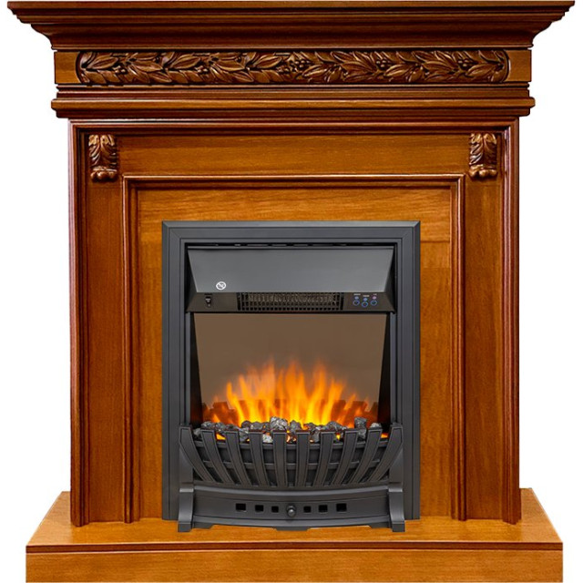 Royal Flame Valletta - Орех с очагом Aspen Black