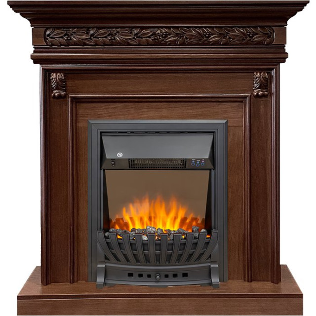 Royal Flame Valletta - Темный дуб с очагом Aspen Black