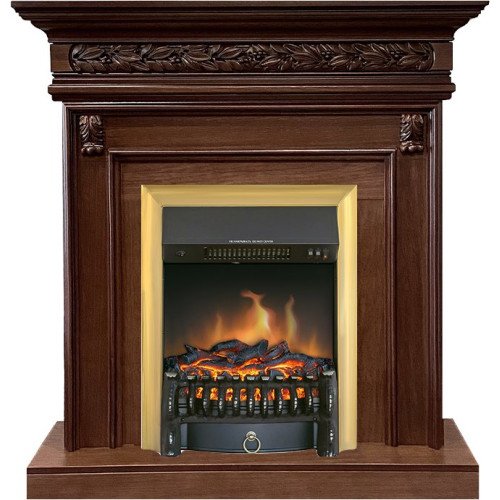 Royal Flame Valletta - Темный дуб с очагом Fobos FX Brass