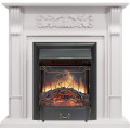 Royal Flame Venice - Фактурный белый с очагом Majestic FX Black