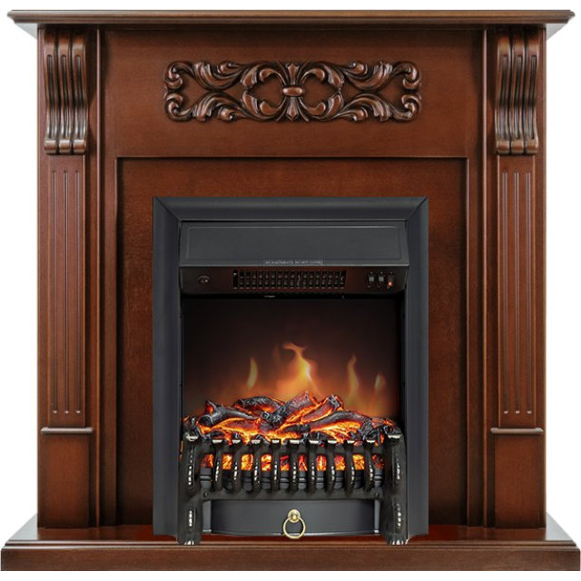 Royal Flame Venice - Махагон коричневый антик с очагом Fobos FX Black