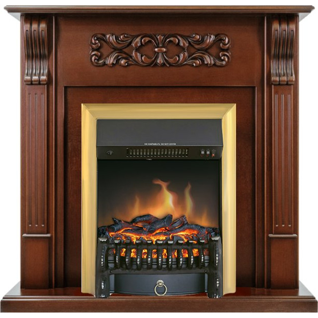 Royal Flame Venice - Махагон коричневый антик с очагом Fobos FX Brass