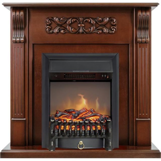 Royal Flame Venice - Махагон коричневый антик с очагом Fobos FX M Black