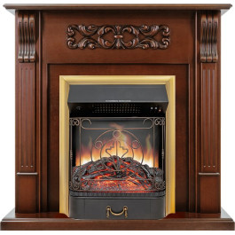 Royal Flame Venice - Махагон коричневый антик с очагом Majestic FX Brass