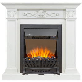 Royal Flame Verona - Белый дуб с очагом Aspen Black