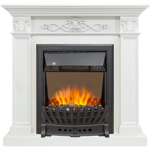 Royal Flame Verona - Белый дуб с очагом Aspen Black