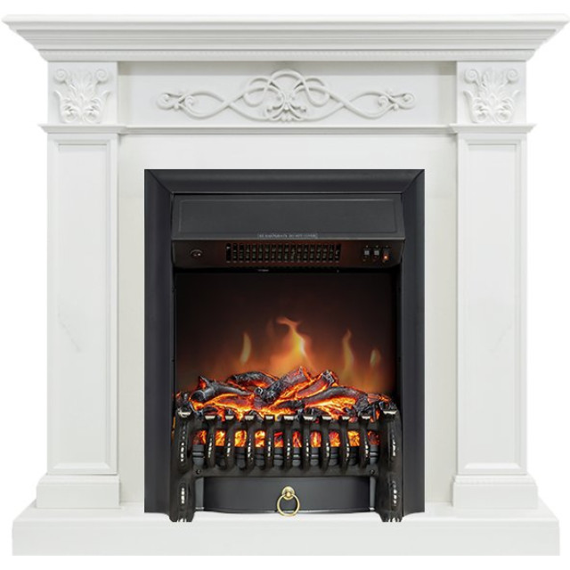 Royal Flame Verona - Белый дуб с очагом Fobos FX Black