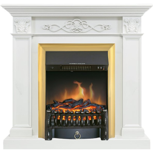 Royal Flame Verona - Белый дуб с очагом Fobos FX Brass
