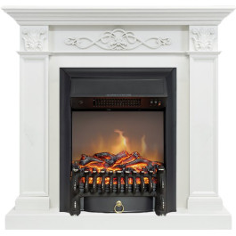 Royal Flame Verona - Белый дуб с очагом Fobos FX M Black