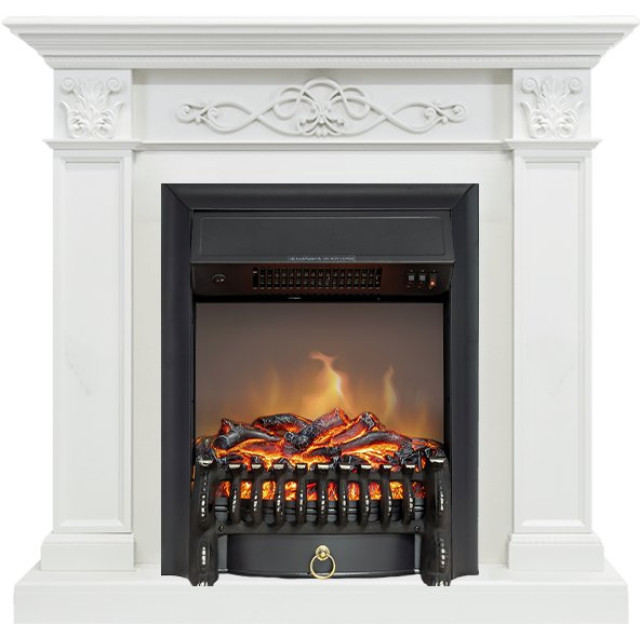 Royal Flame Verona - Белый дуб с очагом Fobos FX M Black