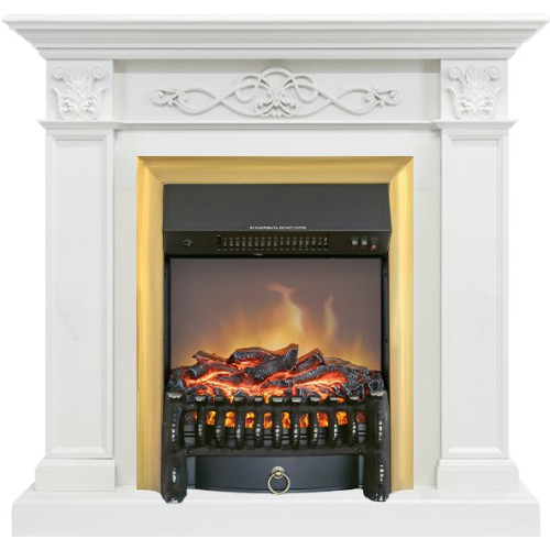 Royal Flame Verona - Белый дуб с очагом Fobos FX M Brass