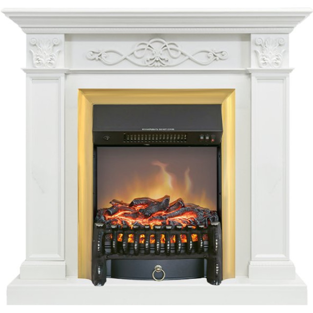 Royal Flame Verona - Белый дуб с очагом Fobos FX M Brass