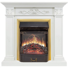 Royal Flame Verona - Белый дуб с очагом Majestic FX M Brass