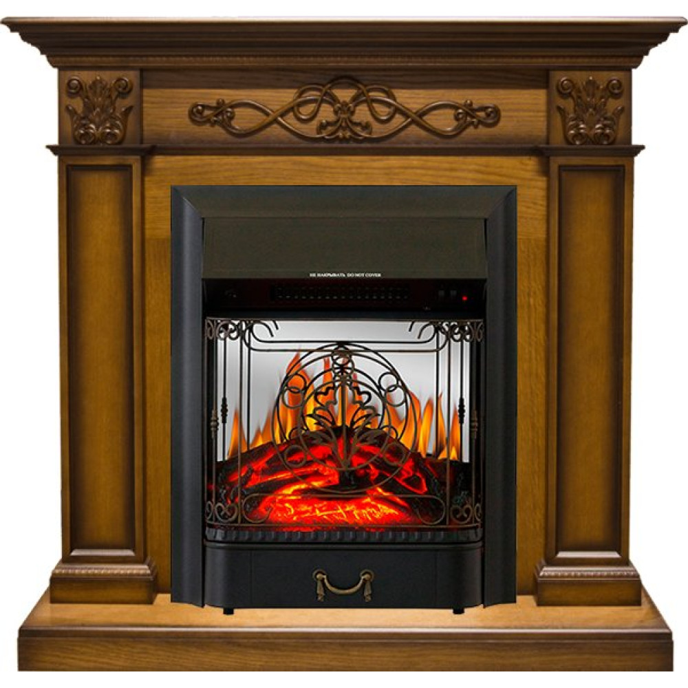 Royal Flame Verona - Дуб антик с очагом Majestic FX M Black