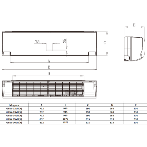 General Climate GHW-02VR(X) настенный фанкойл