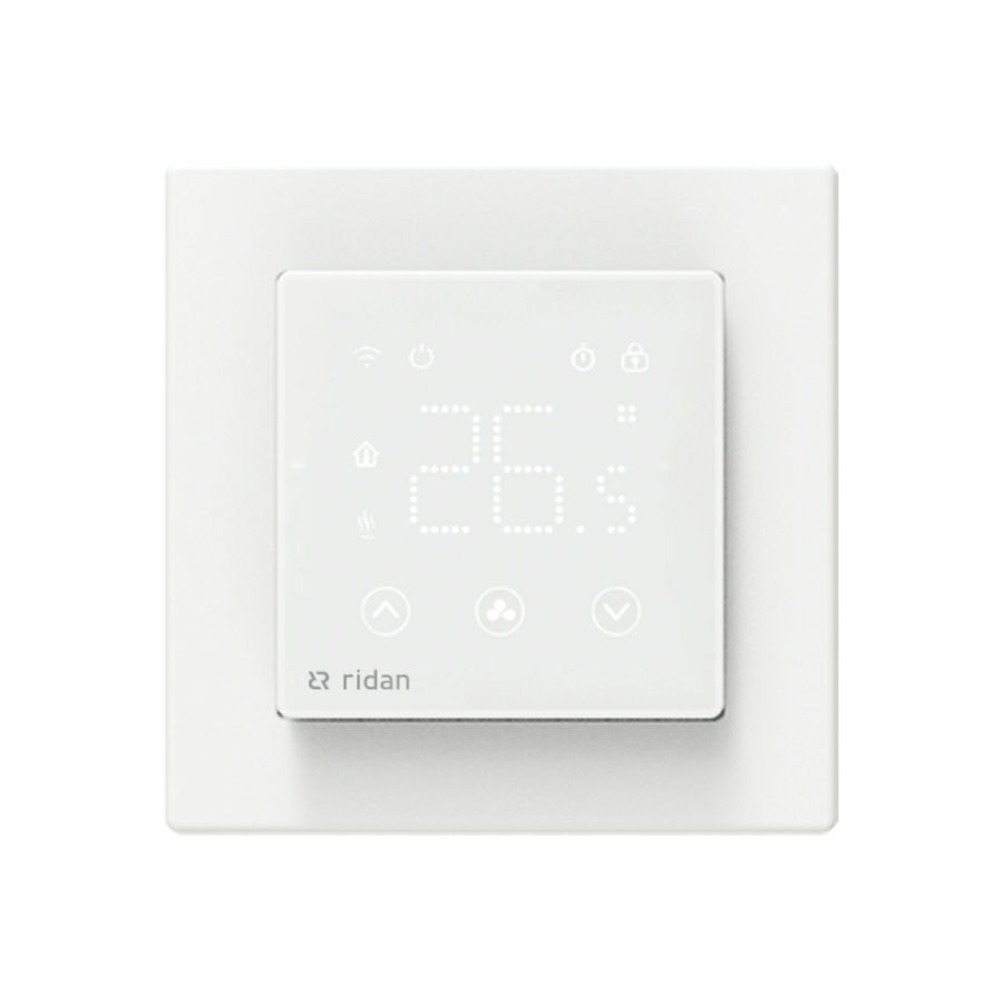 Электронный комнатный термостат RSmart-SW с Wi-Fi подключением 230V, белый, Ридан 088L1141R