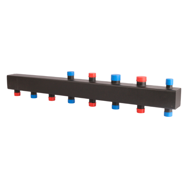 Коллектор Rommer стальной 1 x 1 1/4" 5 контуров