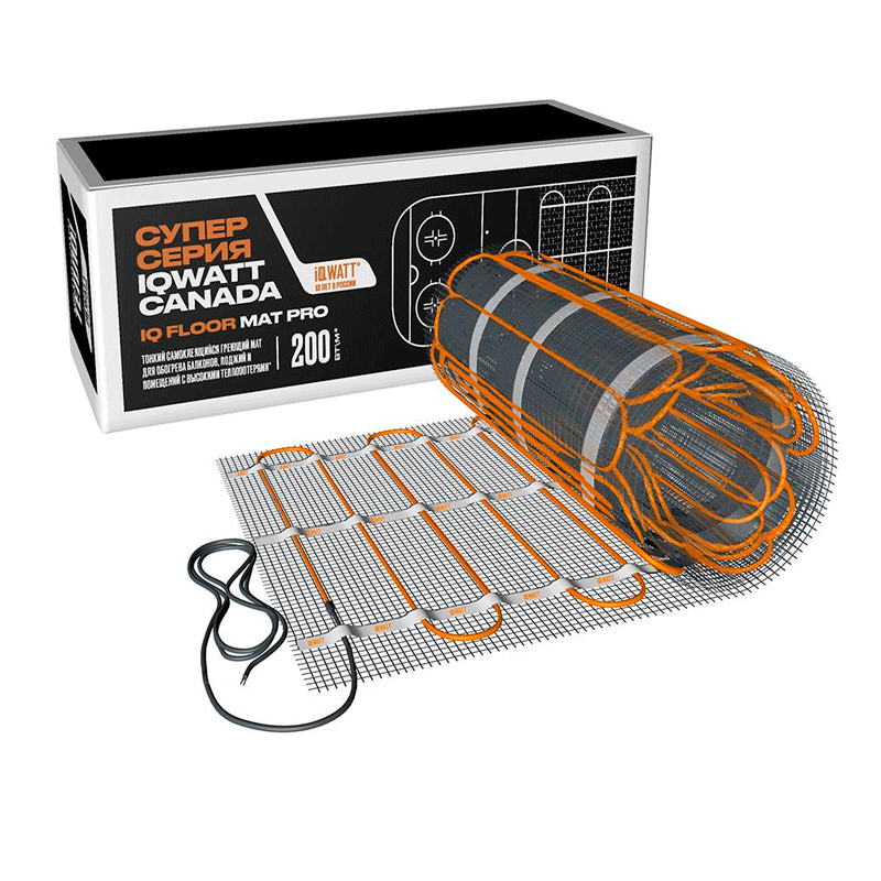 Нагревательный мат самоклеящийся iQ FLOOR MAT PRO 12.0 м²