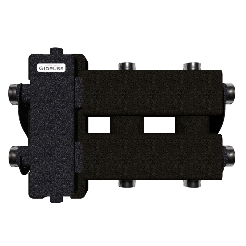 Коллектор Gidruss BM-80-3DU EPP до 80 кВт 1 1/4"-1" 2 контура EPP термоизоляция