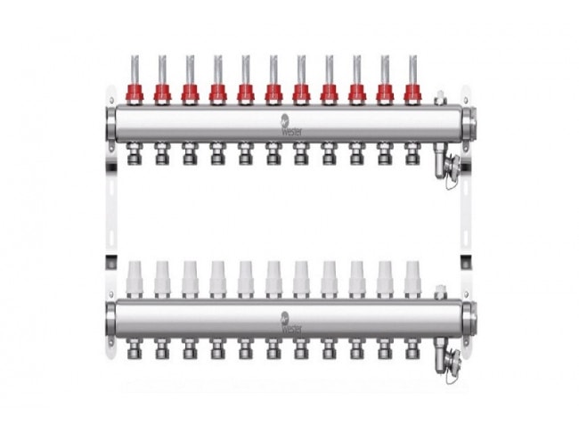 Коллектор с расходомерами Wester W902 1"x3/4" 11 контуров