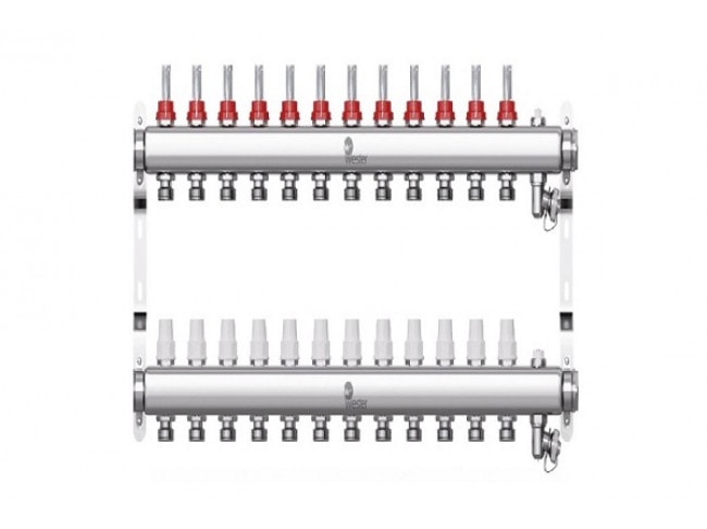 Коллектор с расходомерами Wester W902 1"x3/4" 12 контуров