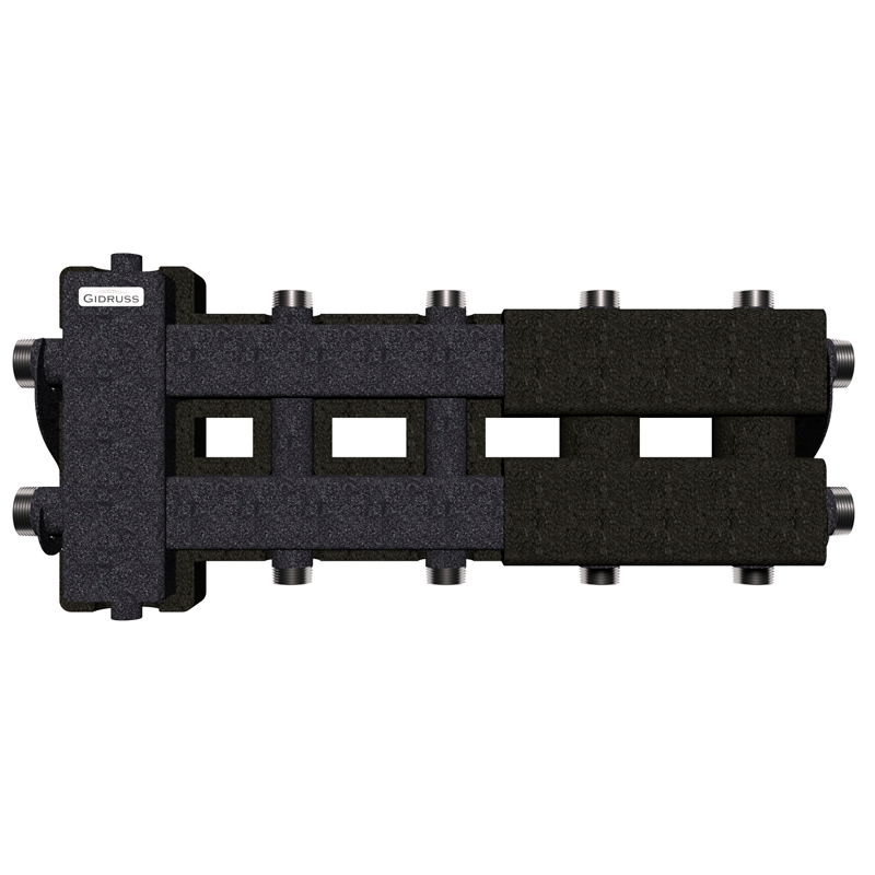 Коллектор Gidruss BM-80-5DU EPP до 80 кВт 1 1/4"-1" 4 контура EPP термоизоляция