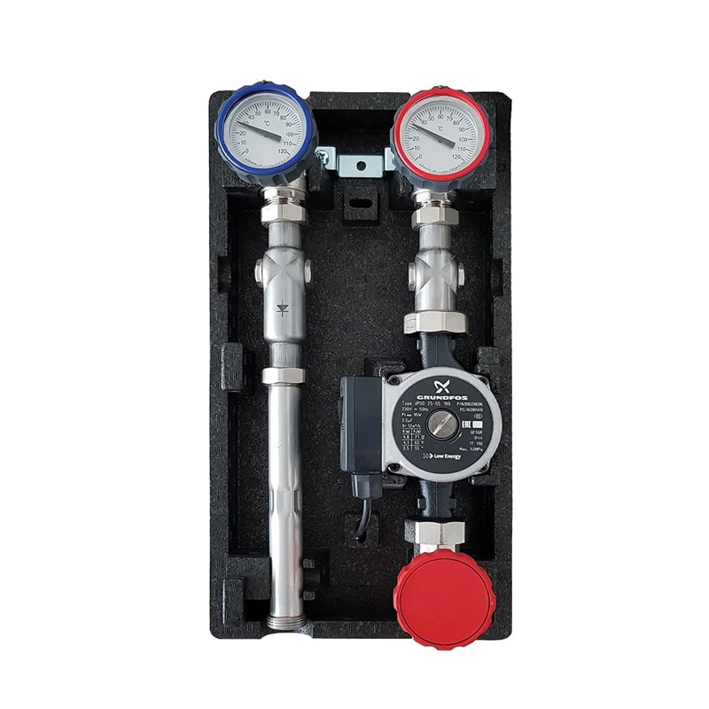 Насосная группа прямая Hansa UK-25 40кВт со смесителем, без насоса