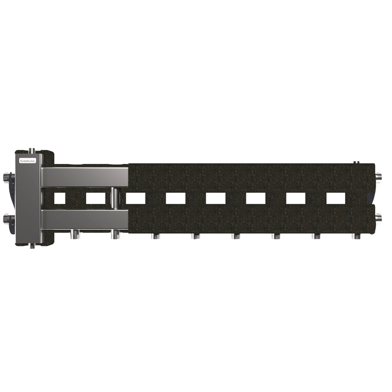 Коллектор нержавеющий Gidruss BMSS-60-5D EPP до 60 кВт 1" 5 контуров EPP термоизоляция