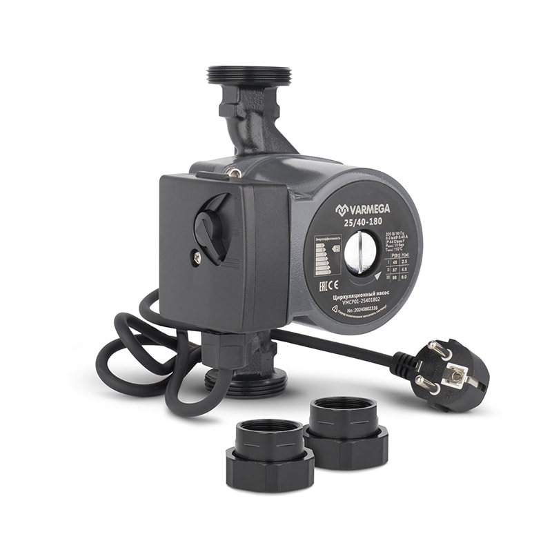 Циркуляционный насос Varmega VMCP01 32/80-180, с гайками и кабелем