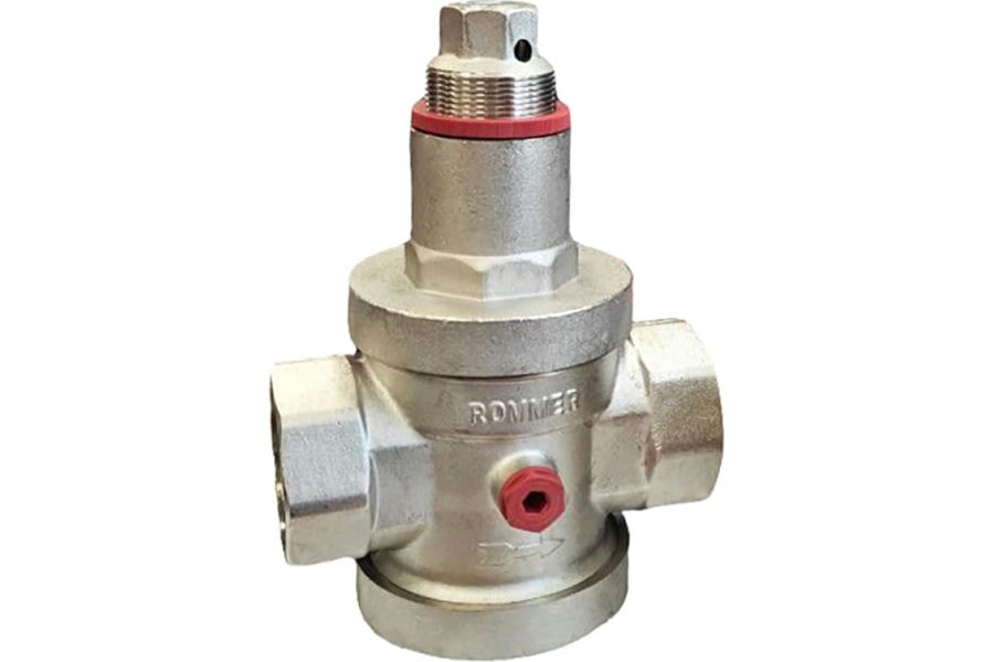 Редуктор давления поршневой с выходом для манометра PN25 1 1/4" Rommer