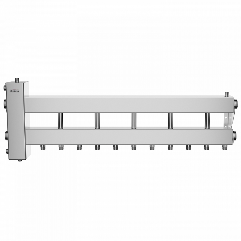 Коллектор нержавеющий Gidruss BMSS-150-6D до 150 кВт 1 1/2" 6 контуров