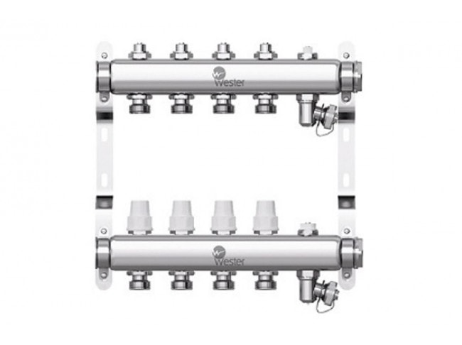 Коллектор с регулирующими вентилями Wester W903 1"x3/4" 4 контура