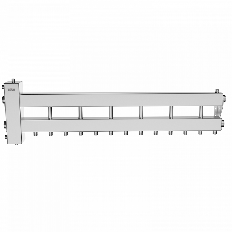 Коллектор нержавеющий Gidruss BMSS-150-7D до 150 кВт 1 1/2" 7 контуров